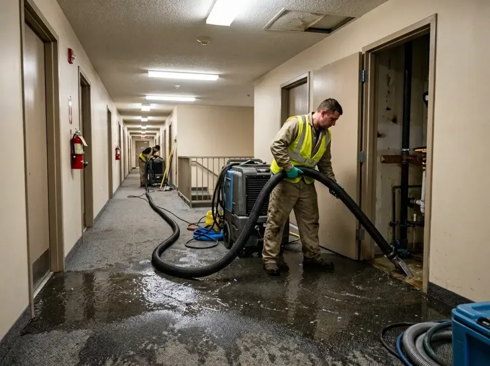 multi-unit-apartment-hallway-f-005 — frequently asked questions, Emergency Burst Pipe Water Extraction & Removal in Effort,…